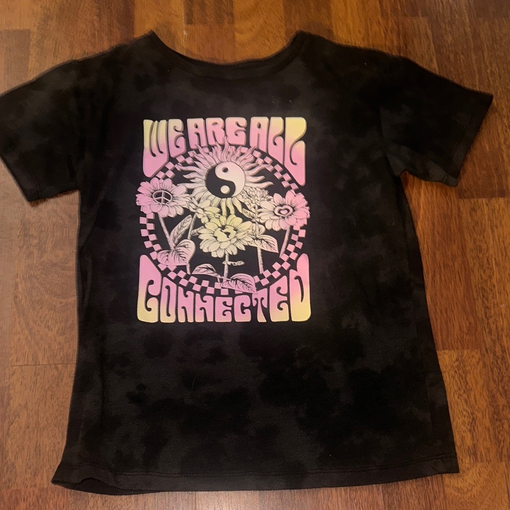 Wonder Nation Black and Pink Graphic Tee
